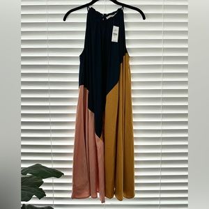 LOFT Silky High Neck Dress